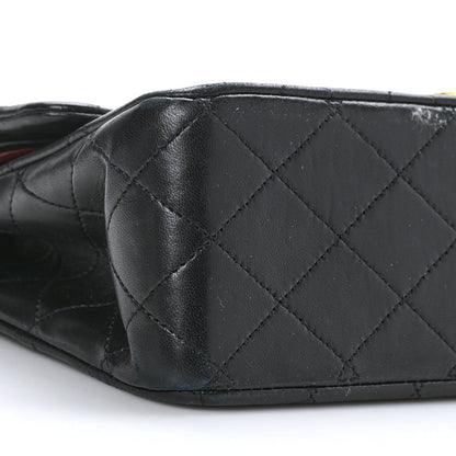 Chanel Lambskin Quilted Medium Double Flap Black 9 of 11