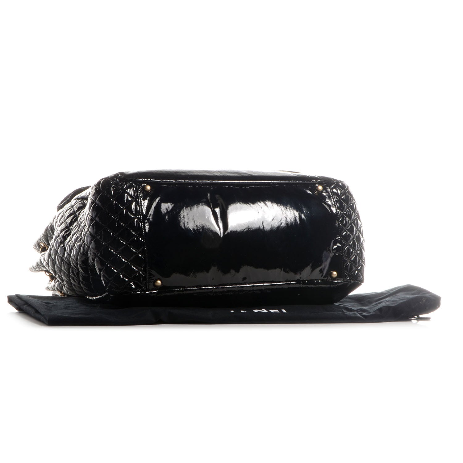 Chanel Vinyl Rock and Chain XL Flap Black 4 of 7