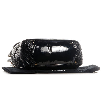 Chanel Vinyl Rock and Chain XL Flap Black 4 of 7