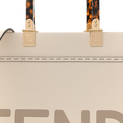 Fendi Vitello King Plexiglass Medium Fendi Sunshine Shopper Tote White Ice 7 of 9