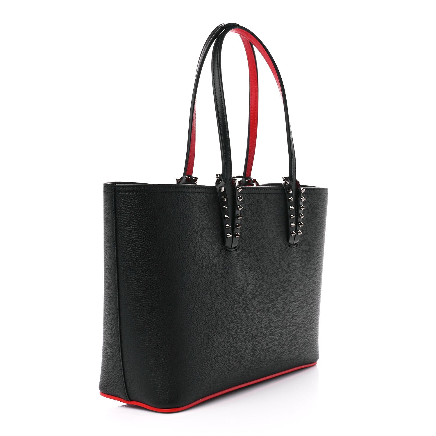 Christian Louboutin Calfskin Empire Spikes Small East West Cabata Tote Black 4 of 11