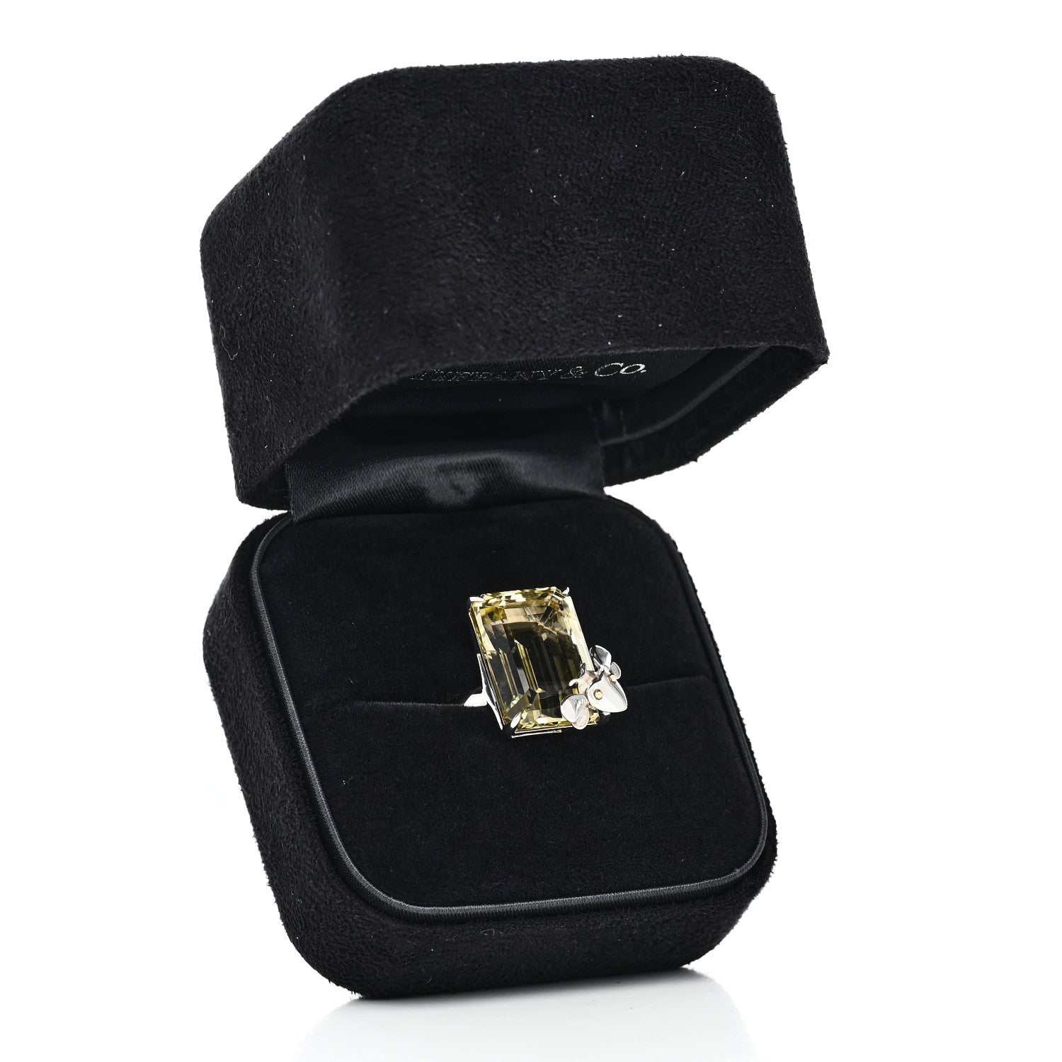 Tiffany Sterling Silver 18K Yellow Gold Citrine Return to Tiffany Love Bugs Bee Ring 50 5.25 6 of 6