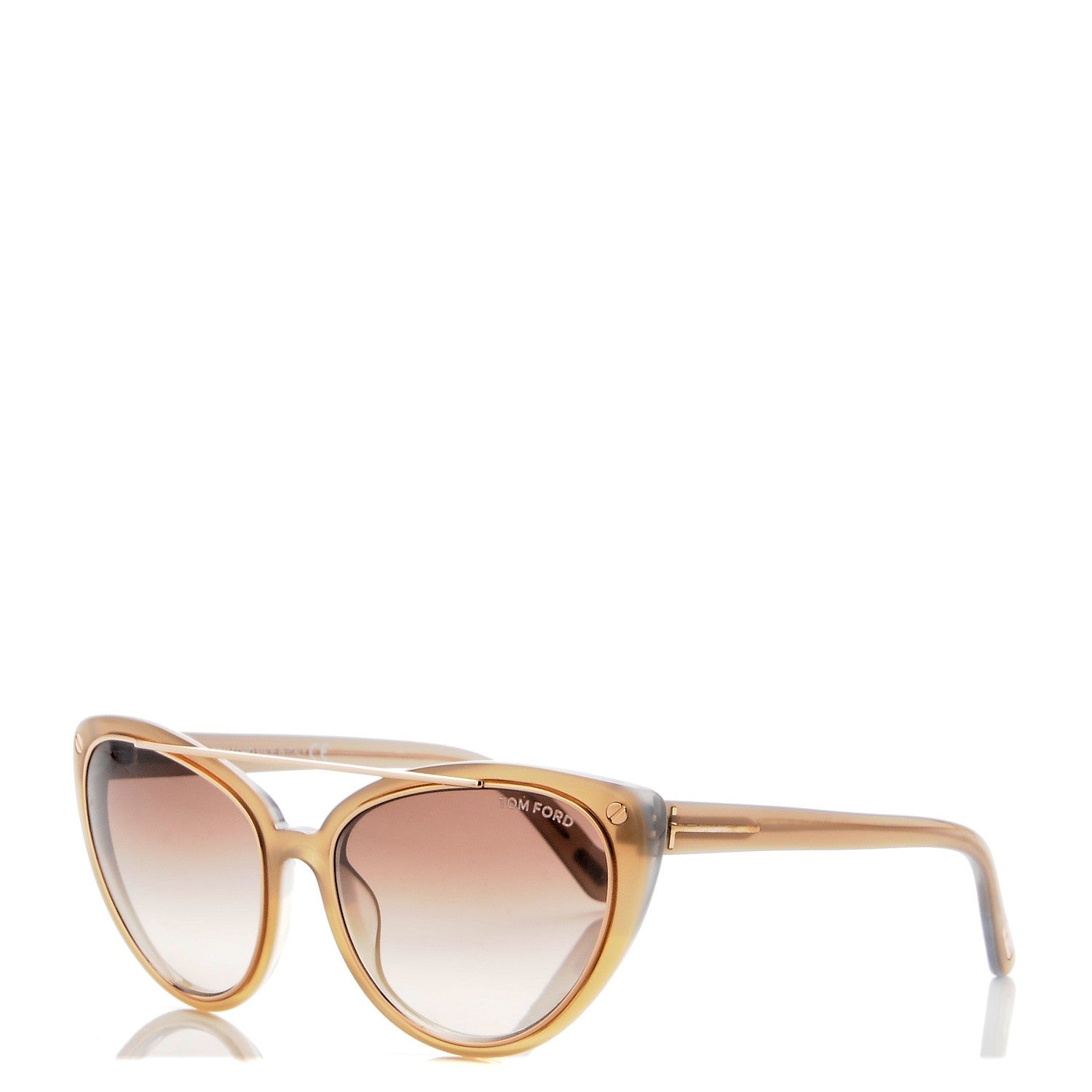 Tom Ford Edita Sunglasses TF384 Pearl Bronze 1 of 8