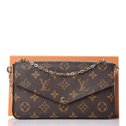 Louis Vuitton Monogram Pochette Felicie Chain Wallet Fuchsia 15 of 15