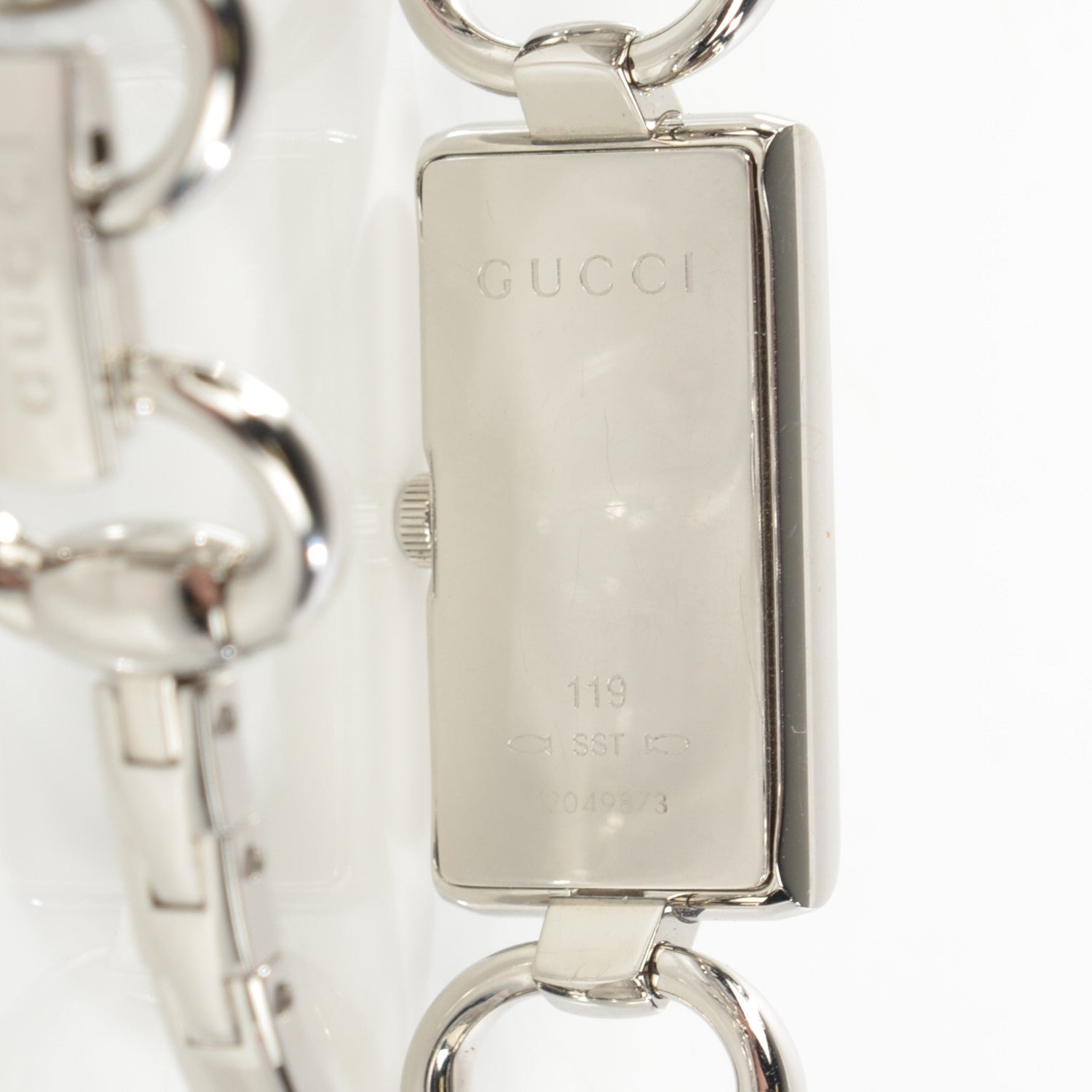Gucci Stainless Steel Diamond 17mm Tornabuoni Quartz Watch Black 5 of 7