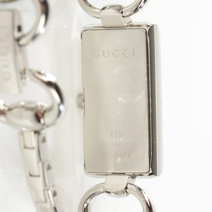 Gucci Stainless Steel Diamond 17mm Tornabuoni Quartz Watch Black 5 of 7