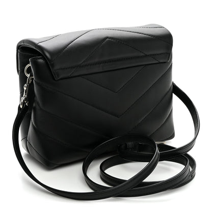 Saint Laurent Calfskin Y Quilted Monogram Toy Loulou Crossbody Bag Black 3 of 10