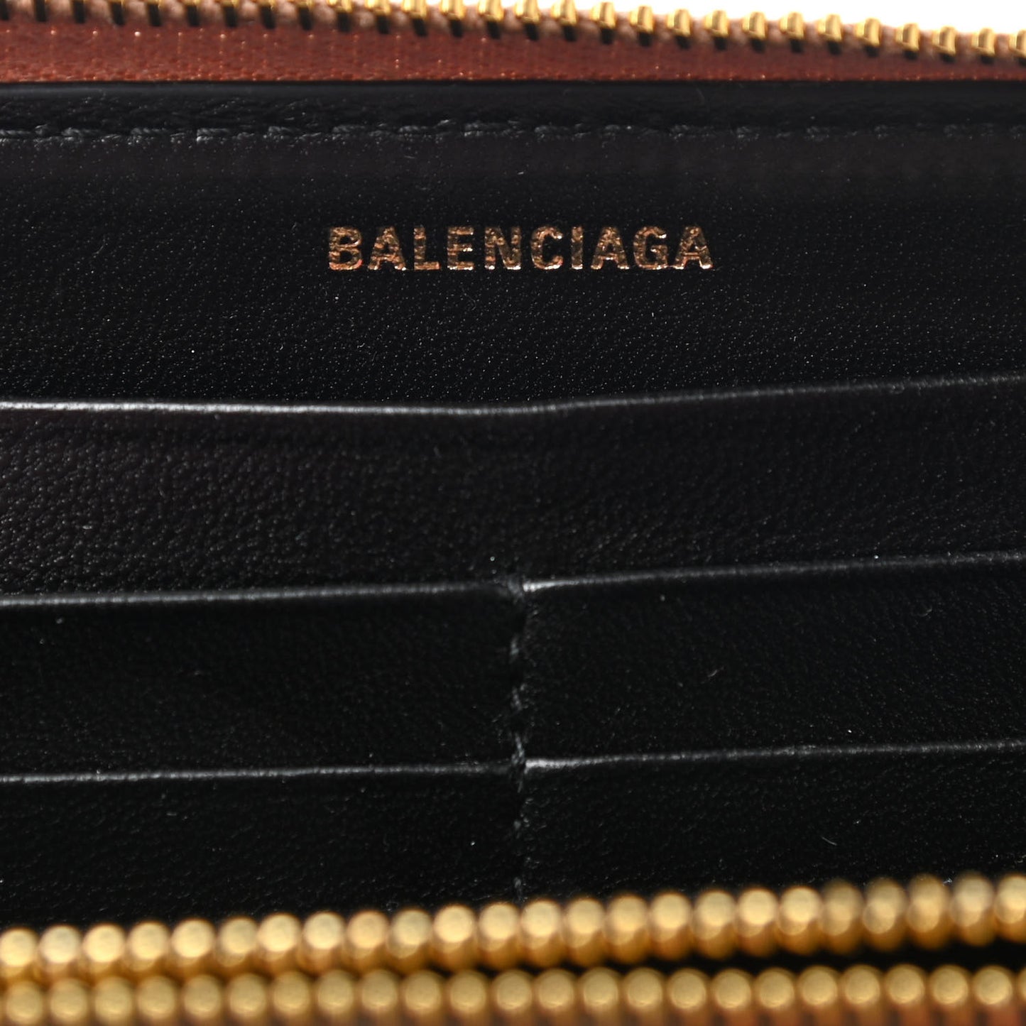 Calfskin Continental Zip Around Wallet Beige