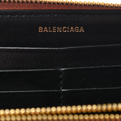 Balenciaga Calfskin Continental Zip Around Wallet Beige 6 of 8