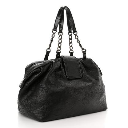 Fendi Nappa Patent B Buckle Tote Black 3 of 12