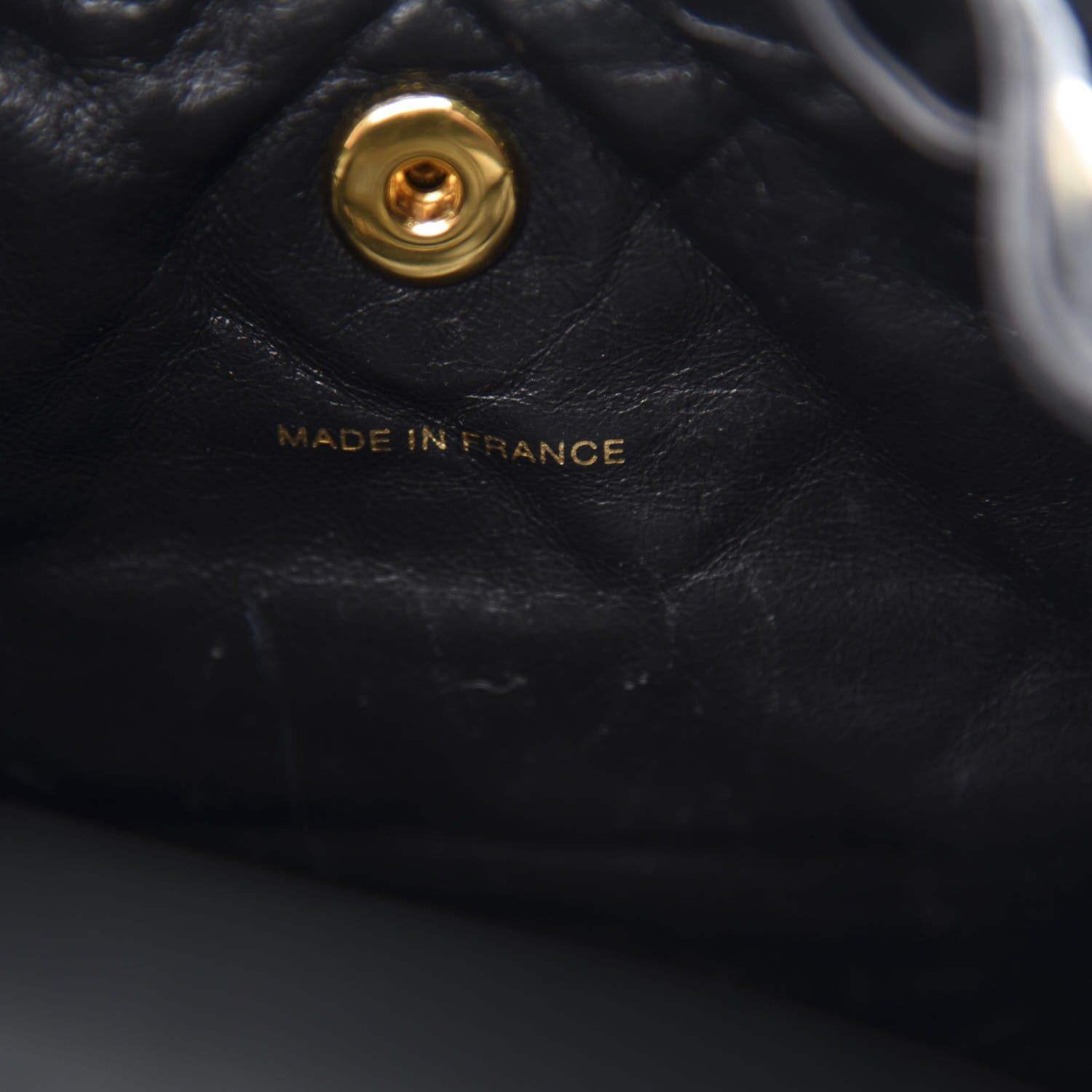 Chanel Lambskin Quilted Drawstring Backpack Black 10 of 16