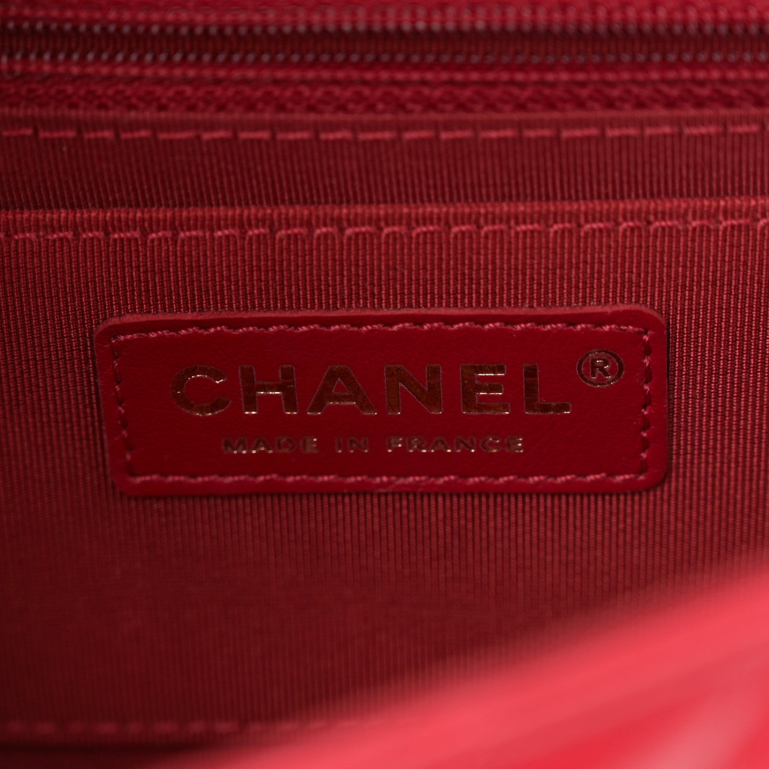 Chanel Calfskin Chevron Quilted Mini Statement Flap Red 6 of 13