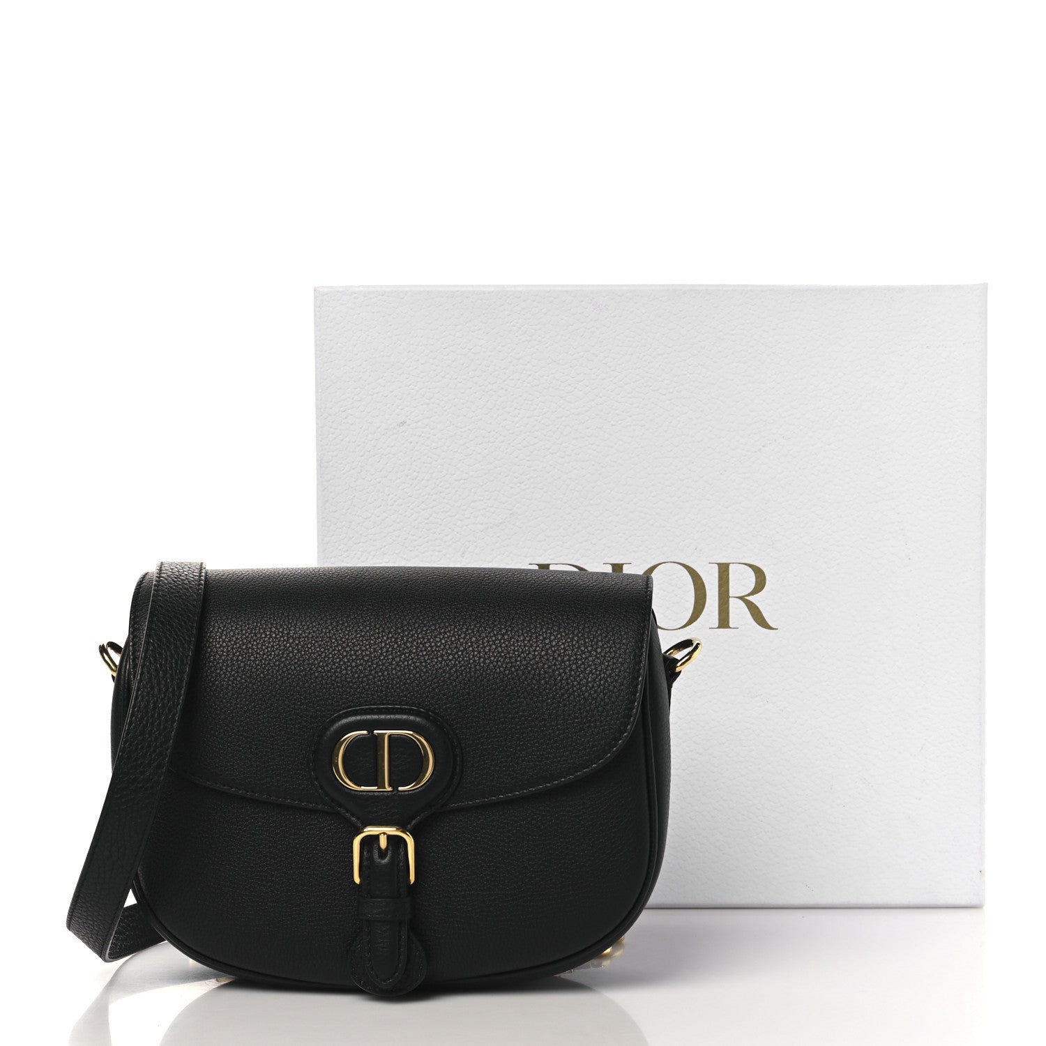 Christian Dior Grained Calfskin Medium Bobby Flap Black 10 of 10