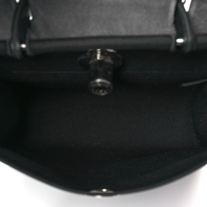 Hermes Military Toile Vache Hunter Herbag Zip PM 31 Black 5 of 8