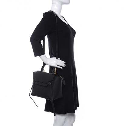 Celine Grained Calfskin Micro Belt Bag Black 2 of 9