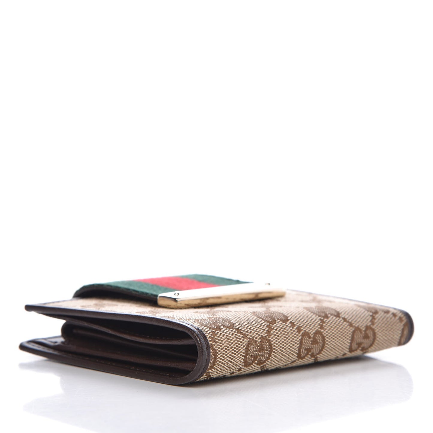 Monogram Web Ladies Web French Wallet Brown