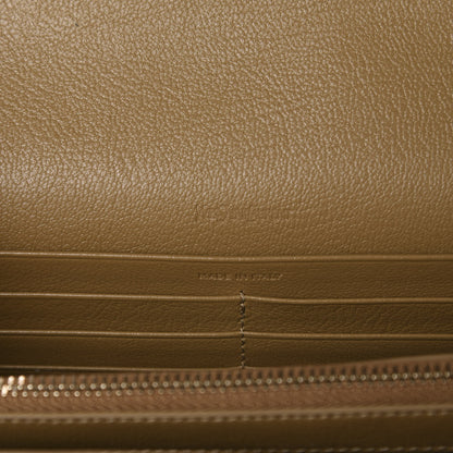 Saint Laurent Calfskin Belle de Jour Chain Clutch Beige 10 of 12