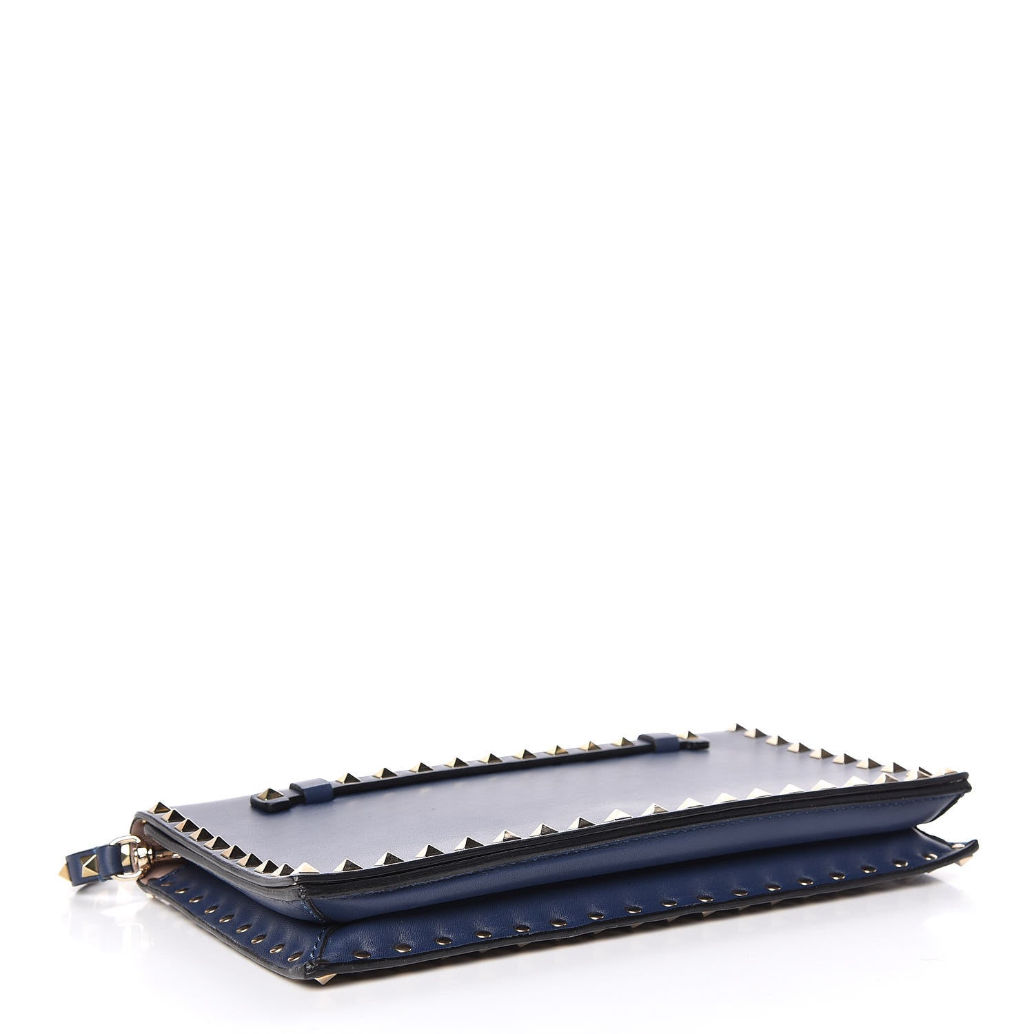 Valentino Garavani Nappa Rockstud Wristlet Clutch Indigo 4 of 9