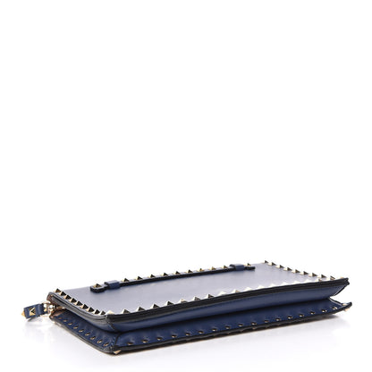 Valentino Garavani Nappa Rockstud Wristlet Clutch Indigo 4 of 9
