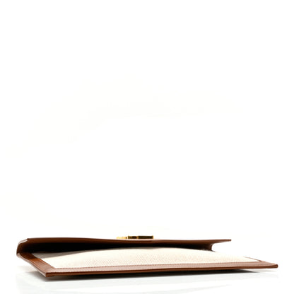 Saint Laurent Canvas Uptown Pouch Natural Beige Brick 4 of 11
