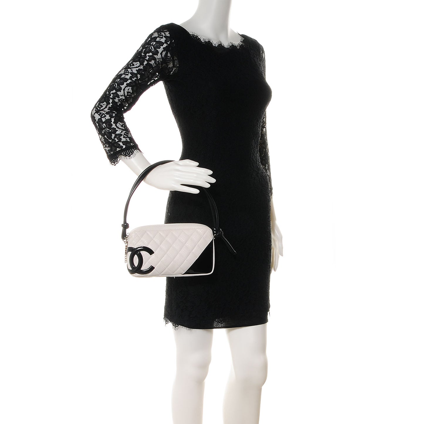 Python Cambon CC Pochette Black White