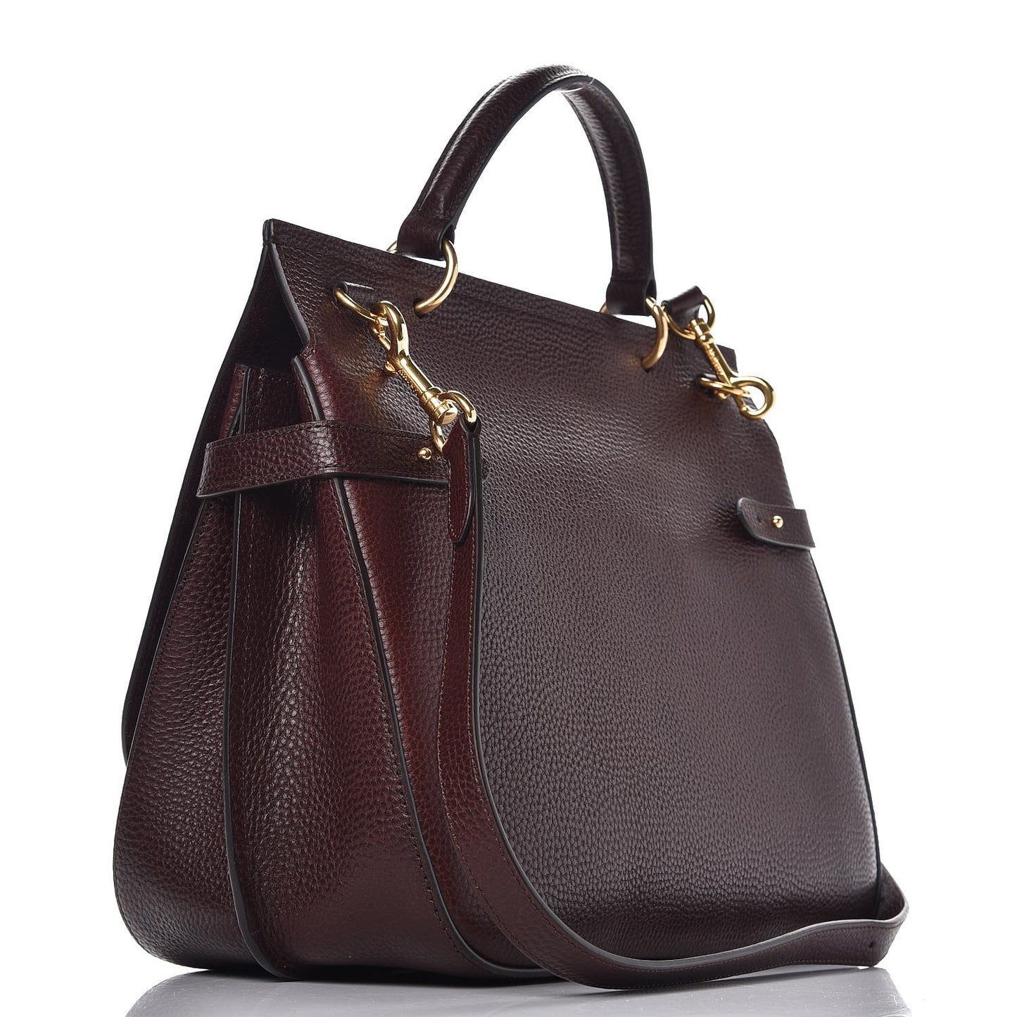 Natural Grain Leather Amberley Satchel Oxblood