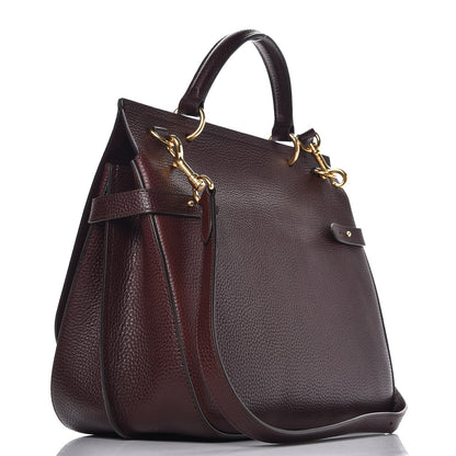 Mulberry Natural Grain Leather Amberley Satchel Oxblood 3 of 9