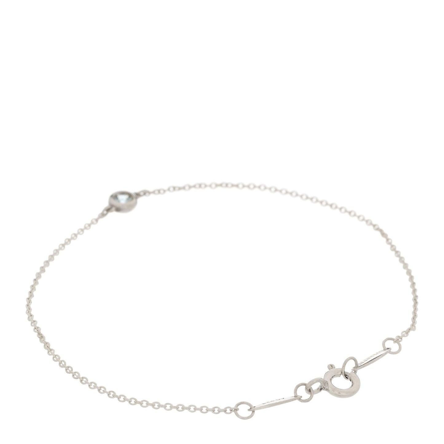 Sterling Silver Aquamarine Elsa Peretti Color By The Yard Bracelet