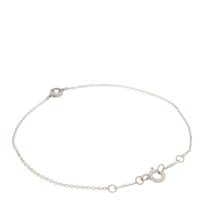 Tiffany Sterling Silver Aquamarine Elsa Peretti Color By The Yard Bracelet 2 of 7