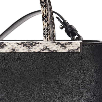 Fendi Vitello Dolce Elaphe Petite 2Jours Tote Black 10 of 10
