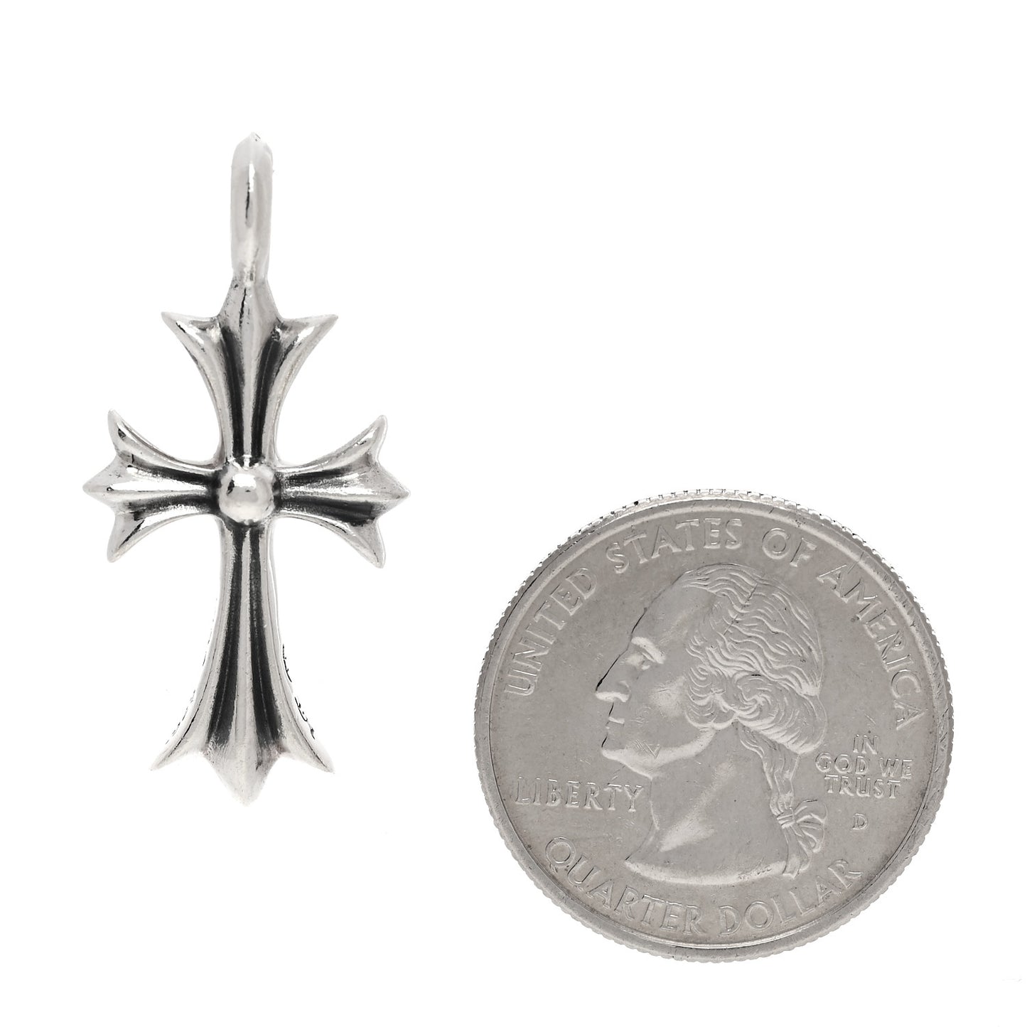 Sterling Silver Ruby Cross Pendant