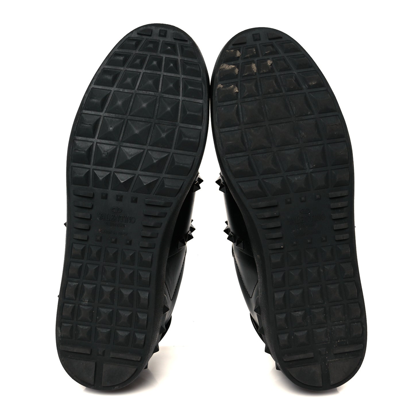 Calfskin Mens Rockstud Untitled Open Sneakers 43 Black
