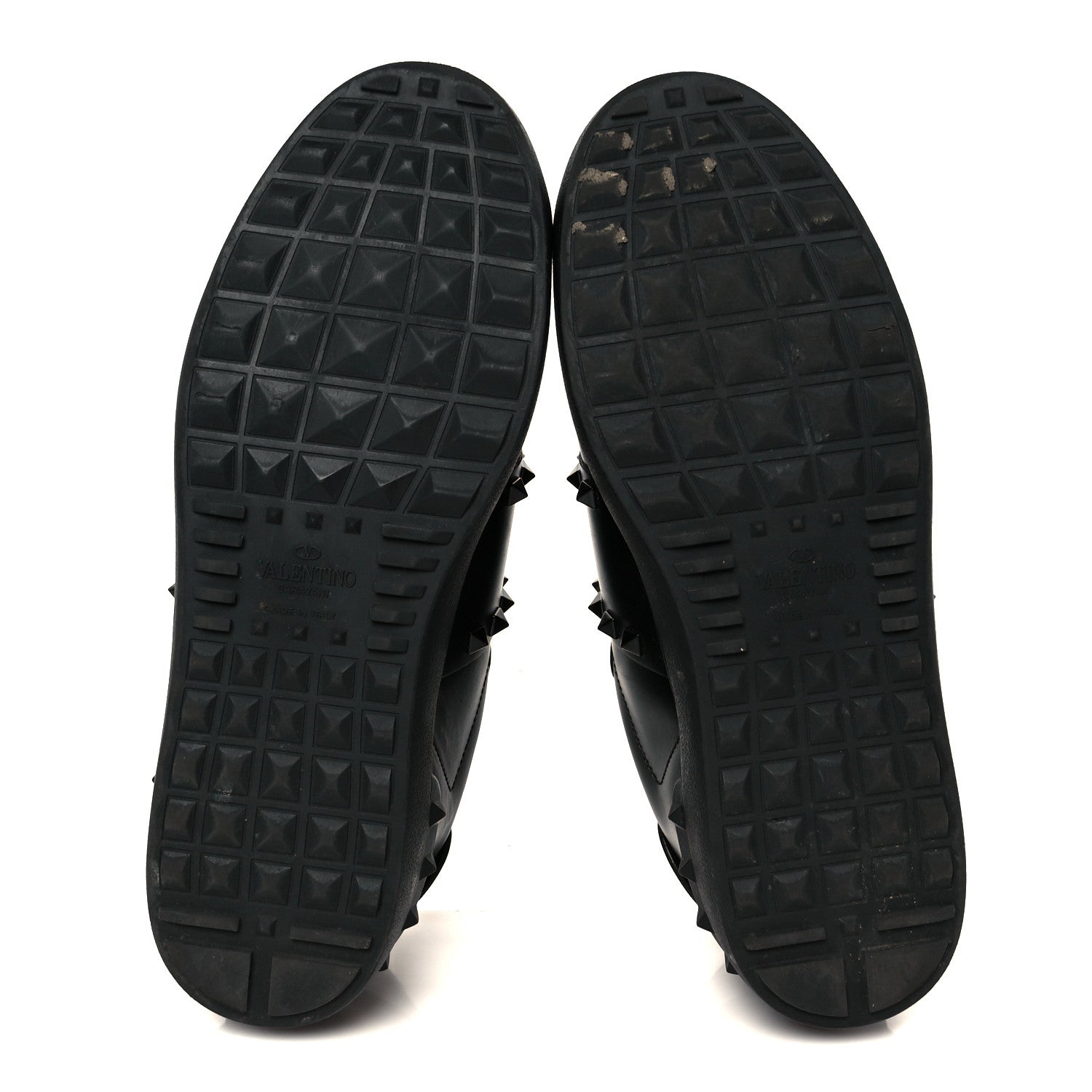Valentino Garavani Calfskin Mens Rockstud Untitled Open Sneakers 43 Black 6 of 10