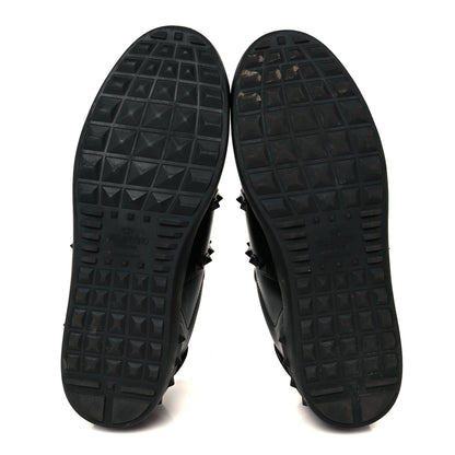 Valentino Garavani Calfskin Mens Rockstud Untitled Open Sneakers 43 Black 6 of 10