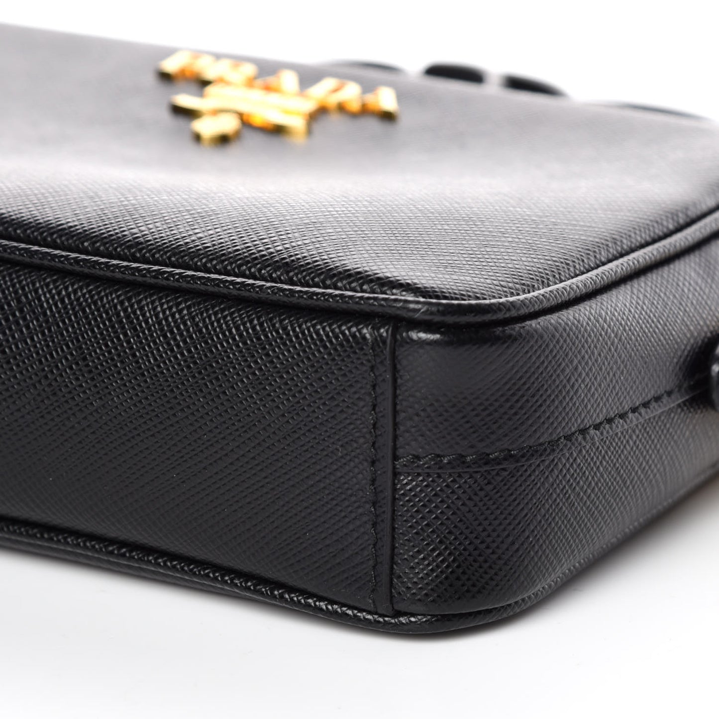 Saffiano Small Camera Crossbody Bag Black