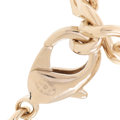Chanel Enamel Metal CC Chain Bracelet Gold White 5 of 6