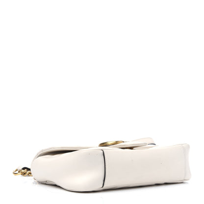 Gucci Calfskin Matelasse Mini GG Marmont Shoulder Bag White 4 of 24