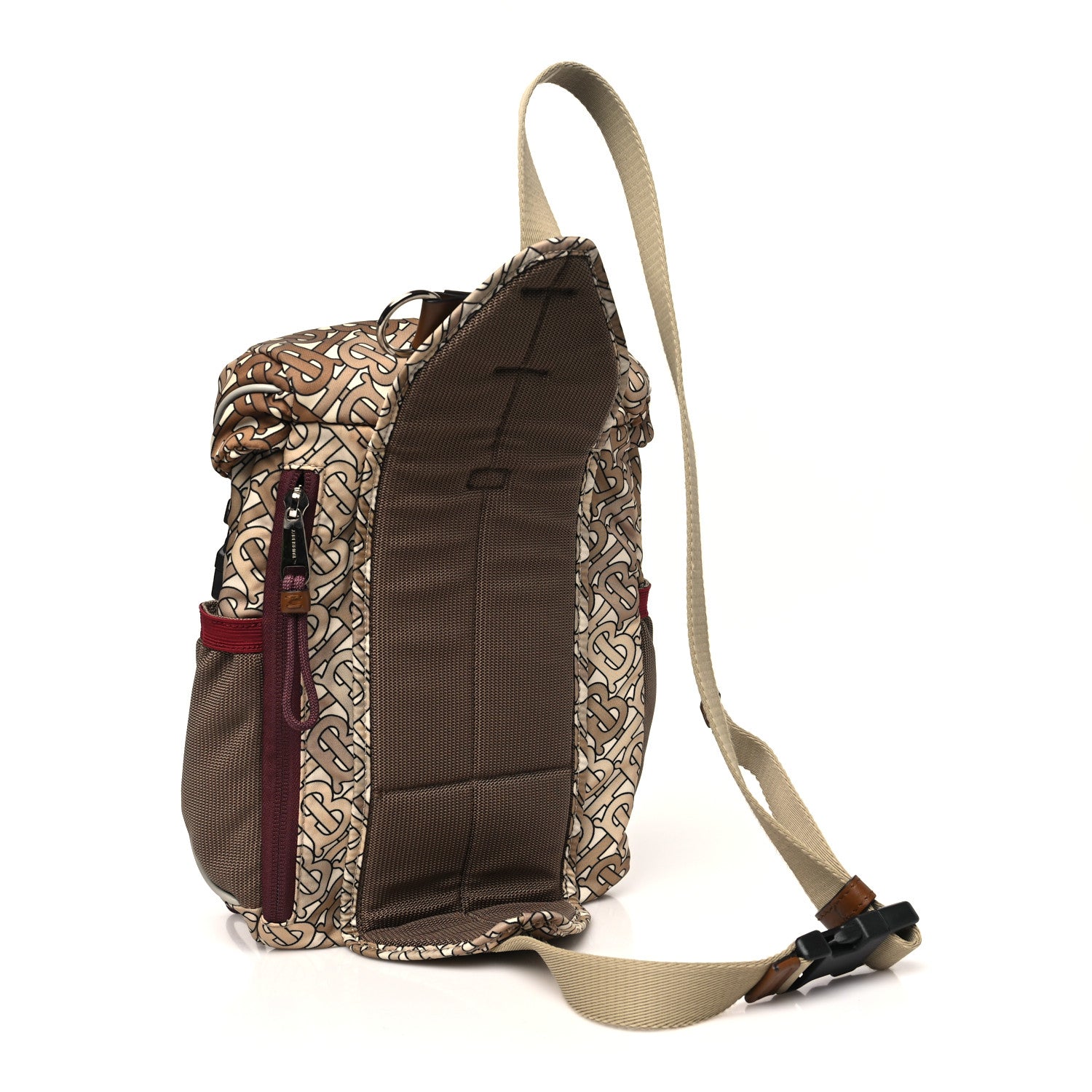 Burberry Nylon Monogram TB Leo Belt Backpack Brown 3 of 10