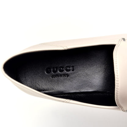Gucci Lambskin Womens Brixton Horsebit Loafers 35 Mystic White 8 of 10
