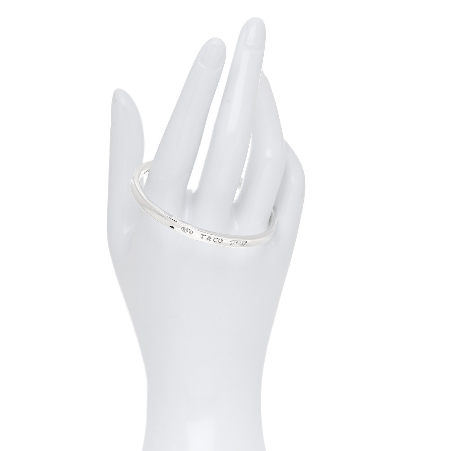 Tiffany Sterling Silver Narrow 1837 Cuff Bracelet 2 of 4