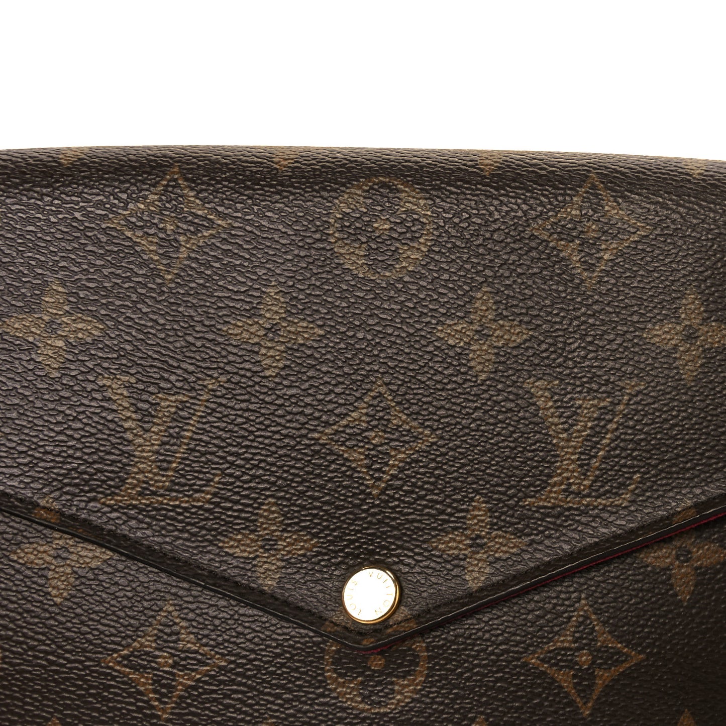 Monogram Pochette Felicie Chain Wallet Fuchsia