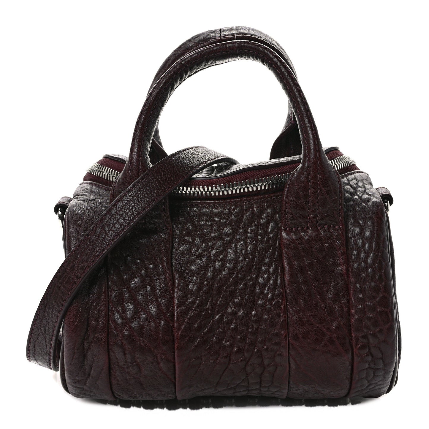 Pebbled Calfskin Mini Rockie Matte Beet