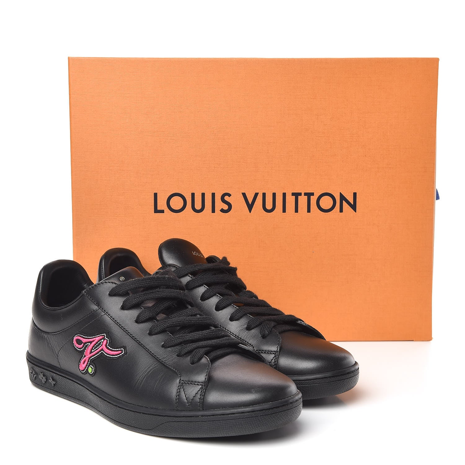 Louis Vuitton Calfskin Luxembourg Sneakers 7 Black 9 of 9