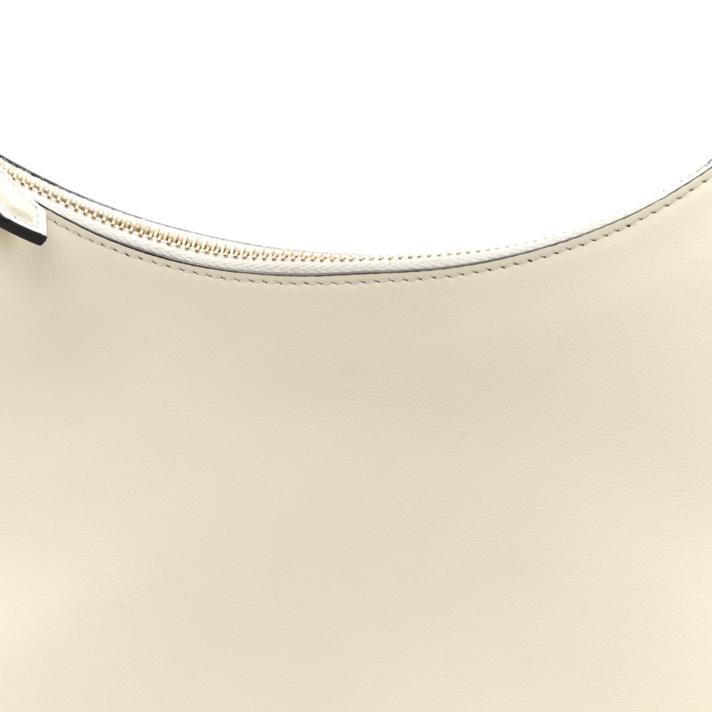 Vitello Grace Matte Small Fendigraphy Hobo Bag White Ice