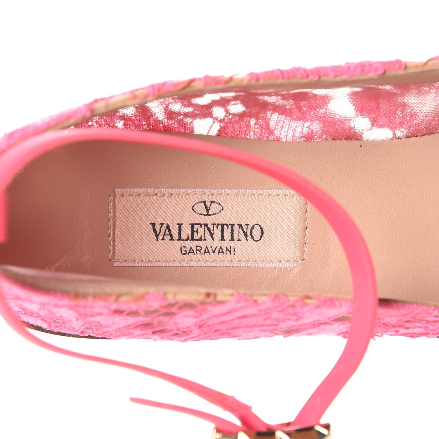 Valentino Garavani Lace Ankle Strap Ballerina Flats 39.5 Framboise 8 of 9