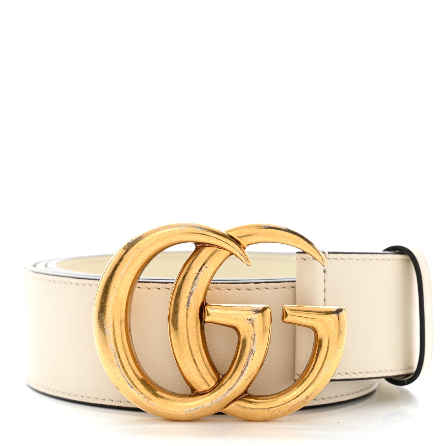 Gucci Calfskin Double G 40mm Belt 100 40 Mystic White 1 of 7