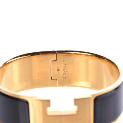 Hermes Enamel Wide Clic Clac H Bracelet PM Black 4 of 5