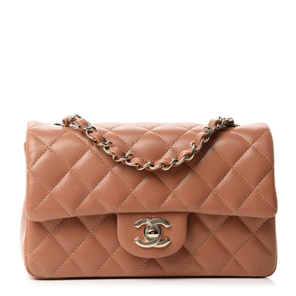 Chanel Lambskin Quilted Mini Rectangular Flap Brown 1 of 11