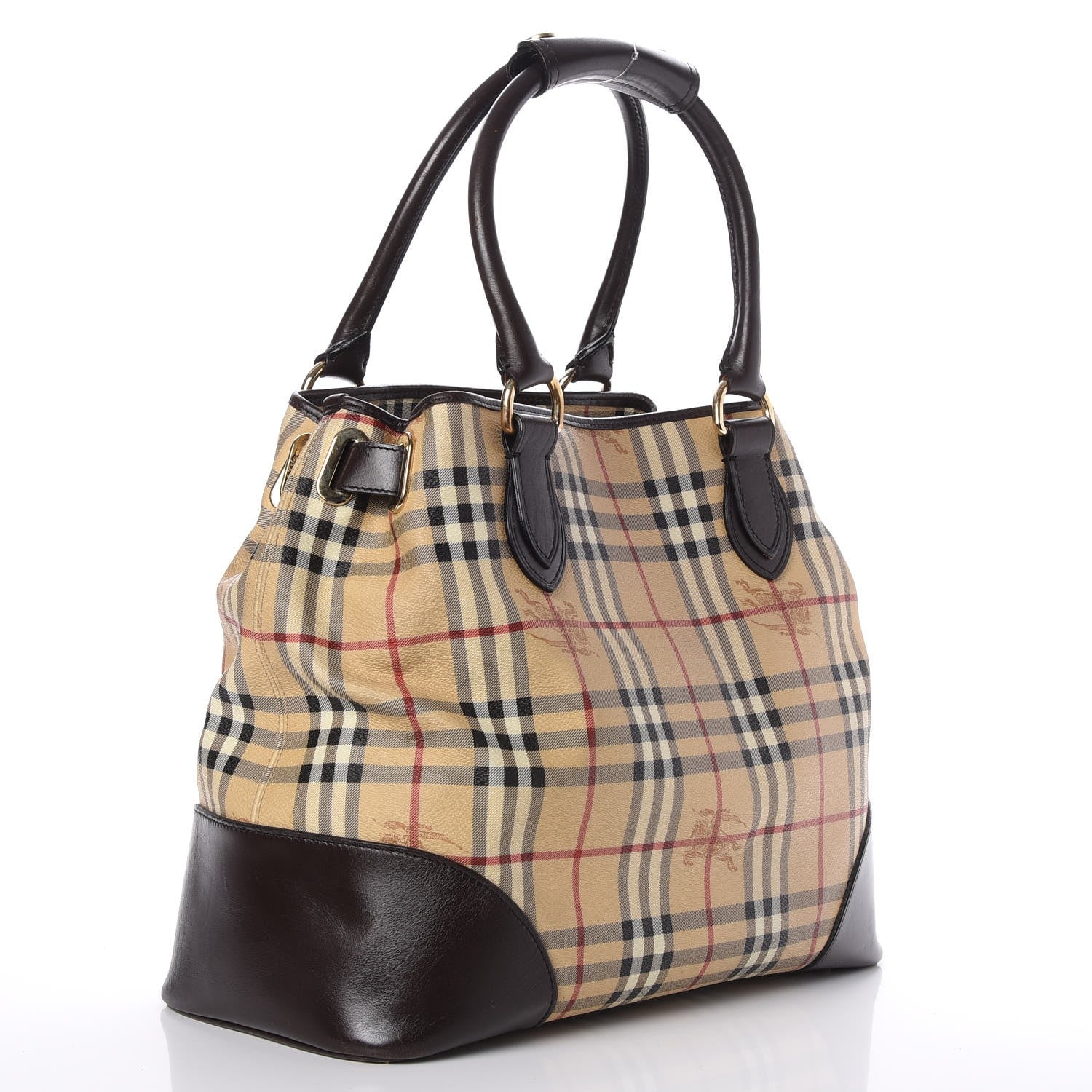 Burberry Haymarket Check Large Tote Chocolate 3 of 6