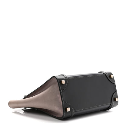 Celine Glazed Calfskin Micro Tri-Color Luggage Dark Blue 4 of 11